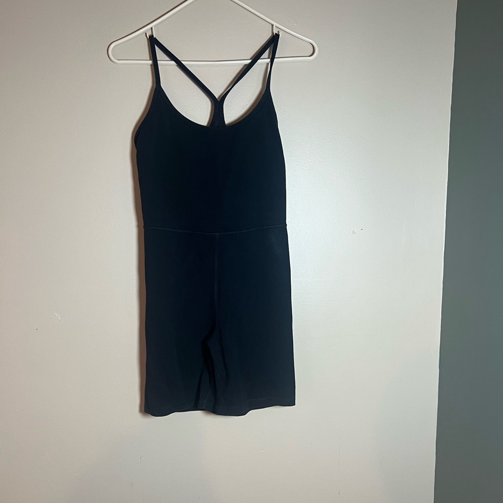 Old Navy Black Strappy Jumpsuit Romper Athletic Size Small